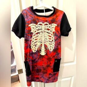 Rags to Raches Skelly Glow in the dark Dress 7/8